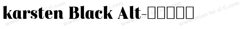 karsten Black Alt字体转换
